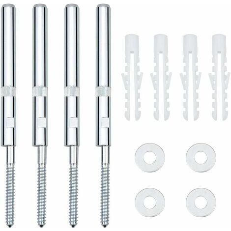 ZOLGINAH Juego de 4 soportes de estante flotantes ocultos con tornillos para estante de pared resistente (185 mm) (1/5)