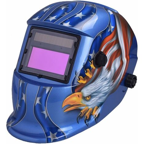 ZOLGINAH Casco de soldadura automático - Máscara de soldadura con 2 lentes y 2 sensores de filtro de sombra ajustable DIN9-13 para soldadura por arco MIG TIG MAG [Clase de eficiencia energética A+++]