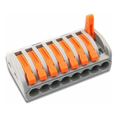 ZOLGINAH 10 piezas conector eléctrico maidodo 222-418 terminales eléctricos, terminales de conexión con 8 palanca de Control (1/5)