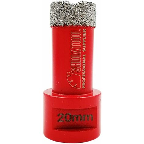 Brocas de diamanteZOLGINAH de 20 mm con rosca M14 para perforación en seco en gres porcelánico, granito, mármol (1/5)