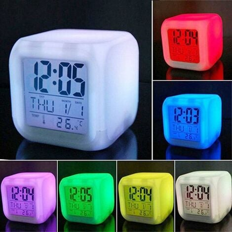 Comprar Reloj despertador digital Control táctil inteligente Brillo Volumen  ajustable Pequeña alarma luminosa inteligente