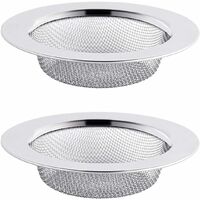 ZOLGINAH 2 uds colador de fregadero de acero inoxidable, colador de drenaje de 11,5 cm, colador de fregadero, colador de fregadero, colador de fregadero de cocina