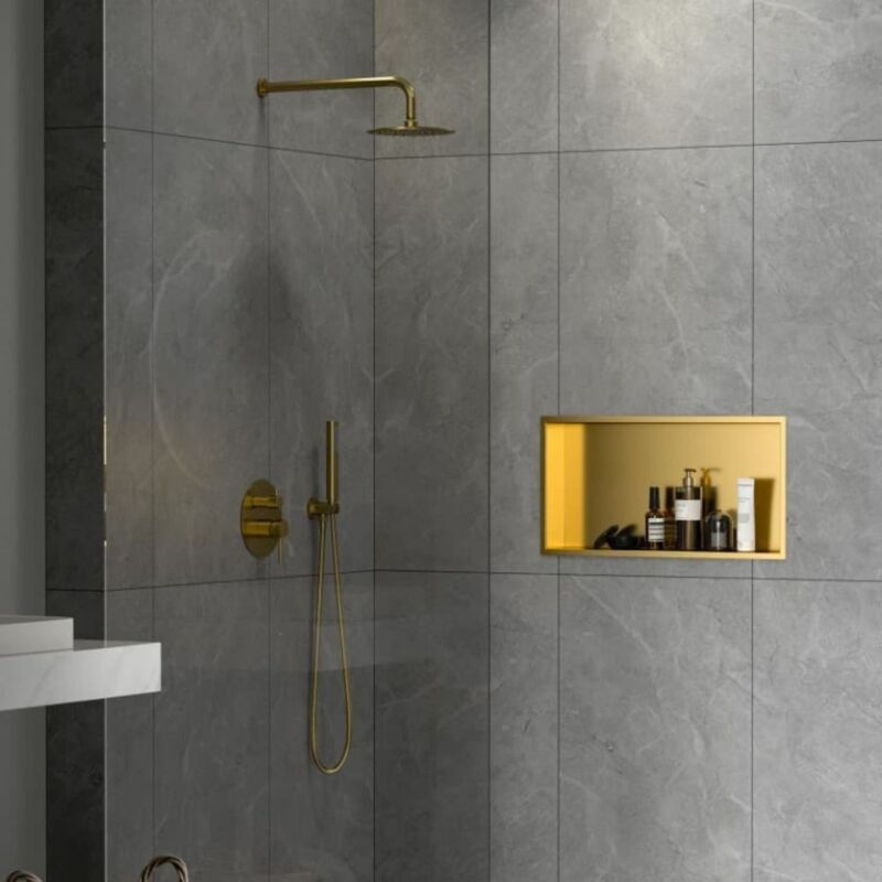 Swiss Aqua Technologies Aurum Nicchia per doccia da incasso, acciaio inox 304, 30x30x10cm