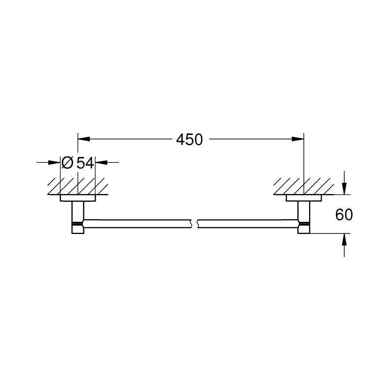 Grohe 40385001 Essentials New, Porta Rotolo di Scorta, Cromo