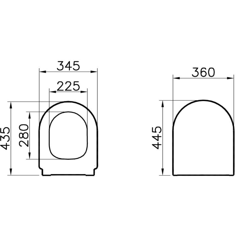 Vitra Sedile WC Integra Duroplast con ferma-goccia, bianco (108-003-009)