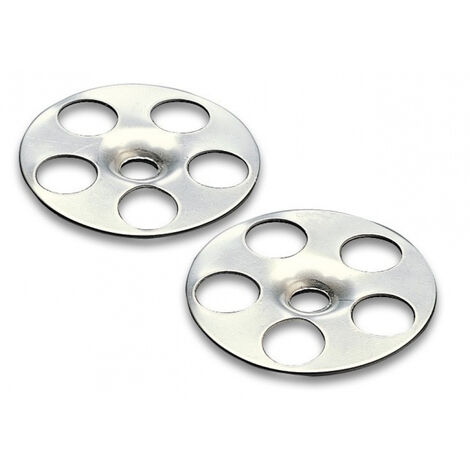 Jackon Rondelle di fissaggio zincate Diametro 36 mm, perforate, 1 scatola da 10 blister, (20 rondelle per blister) (4501711)