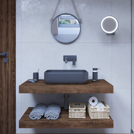 Set 2 Asciugamani In Ciniglia Con 2 Ganci - Morbidi, Assorbenti E Asciugatura Rapida - Per Bagno, Cucina, Palestra - Colore Blu