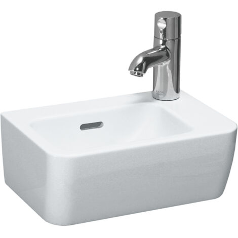 Pro Lavabo 36x25 cm con foro per rubinetto a destra, bianco (H8169550001061) (1/5)