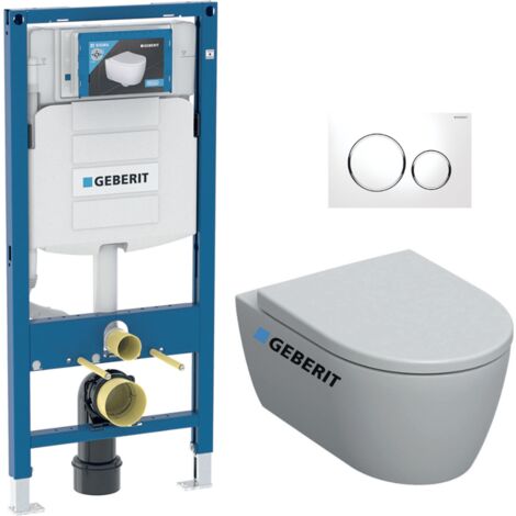 Geberit Duofix Bati + vaso sospeso Rimfree + pannello di comando Sigma20 bianco cromato (GebiCon-C-DE) (1/5)