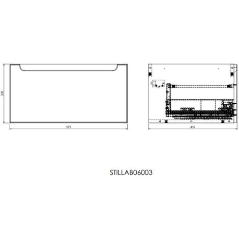 Naturel Mobile bagno aggiuntivo Naturel Stilla 60x30x45 cm bianco (STILLAB06003)