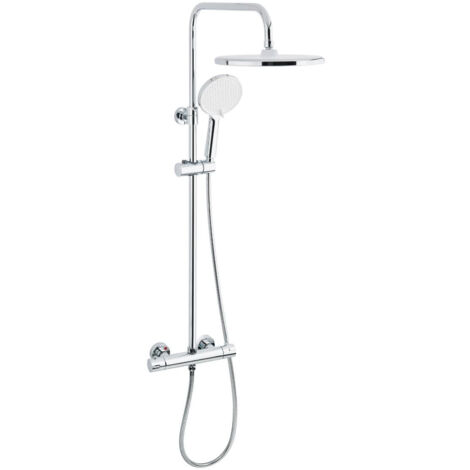 Swiss Aqua Technologies Colonna doccia XXL 250 con miscelatore termostatico, doccia a 3 getti, cromo (SATSSTKE)