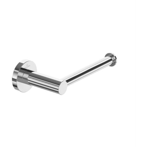 Villeroy & Boch Elements - Portarotolo Striking senza coperchio, porta carta igienica per montaggio a parete, porta rotolo in ottone, portarotolo per WC, quadrato, cromato