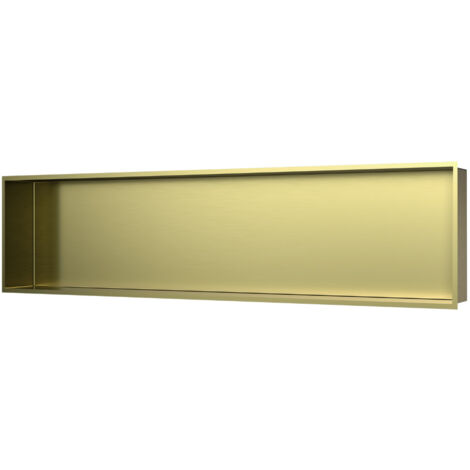 Swiss Aqua Technologies Nicchia per doccia da incasso, acciaio inox 304, 120x30x10cm, PVD oro spazzolato (SATAURN12128BG)
