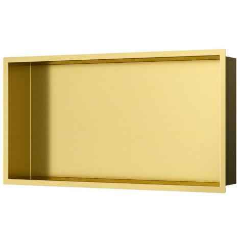 Nicchia per doccia bianca, in acciaio inox, 30,5 x 30,5 cm, inserto da parete piastrellabile, per bagno, shampoo, sapone, articoli da toeletta