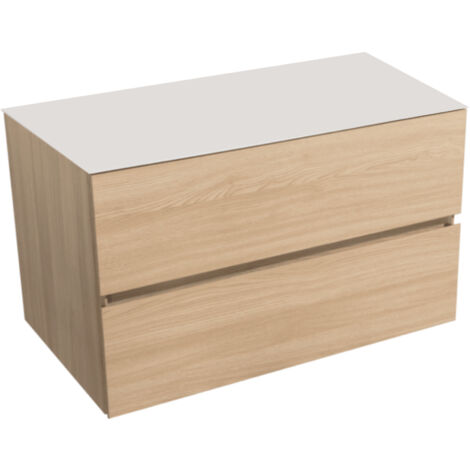 Naturel Mobile in legno chiaro Verona con due cassetti 85x52x50cm (VERONA86SDBU) (1/3)