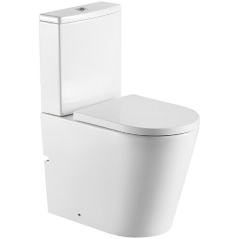 Swiss Aqua Technologies Brevis WC da appoggio senza brida + sedile softclose (SATBRE031RREXVPSN)