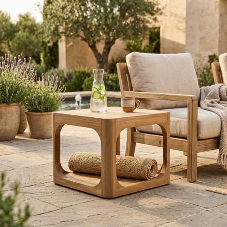 Cestino Portaorchidee In Legno Di Teak Fatto A Mano - Altezze Multiple A Scelta (12-25cm)