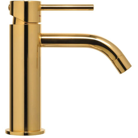 Paffoni Miscelatore monocomando per lavabo con scarico a scomparsa, finitura oro miele - (LIG071HG)