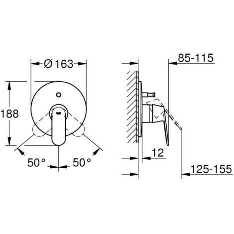 19382000 Grohe Eurosmart Cosmopolitan - Set di finitura per miscelatore ...