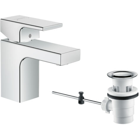 Miscelatore per lavabo Vernis Shape, con scarico estraibile e pop-up, cromo (71560000) (1/5)