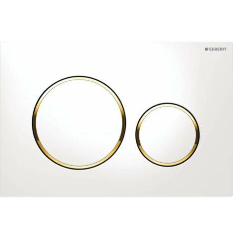 Geberit Sigma20 - Placca di comando, bianca/placcata oro 115.882.KK.1