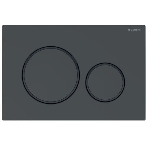 Geberit 115.882.DW.1 - Placca di comando , per risciacquo a 2 quantità, Nero/Nero opaco, 24.6 x 16.4 x 1.2 cm