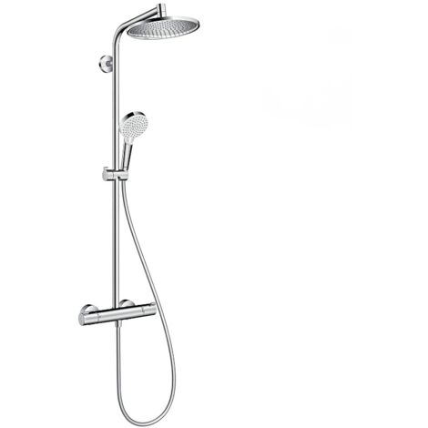 Hansgrohe Showerpipe Crometta S 240, colonna doccia a 1 getto con miscelatore termostatico EcoSmart (HG-27268000)
