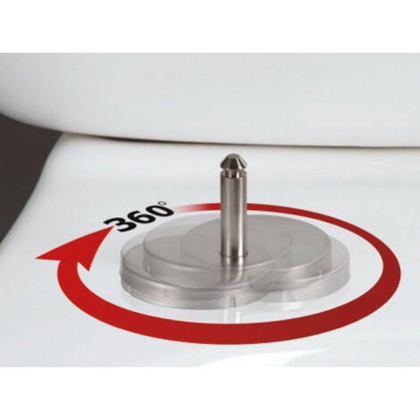 Idevit Sedile ultra sottile, chiusura ammortizzata Softclose adattabile alla maggior parte delle ciotole, bianco (EASYSLIM44)