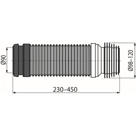 HAAS wall WC kit de raccordement 3600 DN 90/110, couvercle chromé HAAS wall WC kit de raccordement 3600 DN 90/110, couvercle chromé