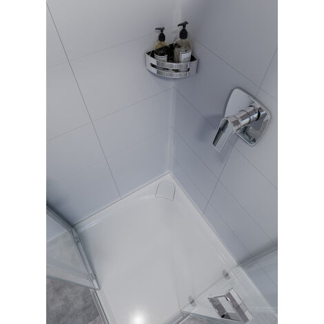 Cestello Doccia Tiger Caddy - Acciaio Inox Cromato, Compatto, Per Bagno