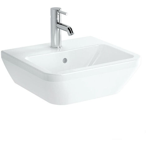 Vitra  Integra Lavabo 45x40 cm con foro per rubinetto centrale, Bianco (7047-003-0001)