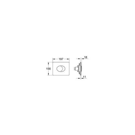 Grohe Skate Air placca di comando per WC (38506SH0)