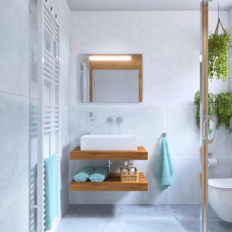 Naturel Lavabo naturale 100x8x50 cm, Rovere Halifax naturale marrone chiaro (DO10050DH)