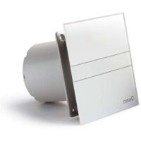Cata Aspiratore d'aria a flusso singolo, piastra frontale in vetro bianco (SIKOAE120G)