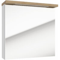 Naturel Armadio a specchio naturale Stilla + LED 60x60 cm bianco (STILLAE06017)