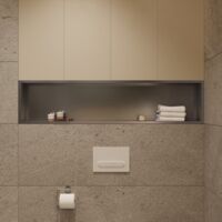 Swiss Aqua Technologies Nicchia per doccia da incasso Aurum, acciaio inox 304, 120x28x10cm, cromo spazzolato (SATAURN12128BS)