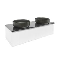 Swiss Aqua Technologies Mobili da bagno con piano in pietra artificiale SAT Evolution 118x30x44,8 cm bianco opaco (SATEVO120WMTK)