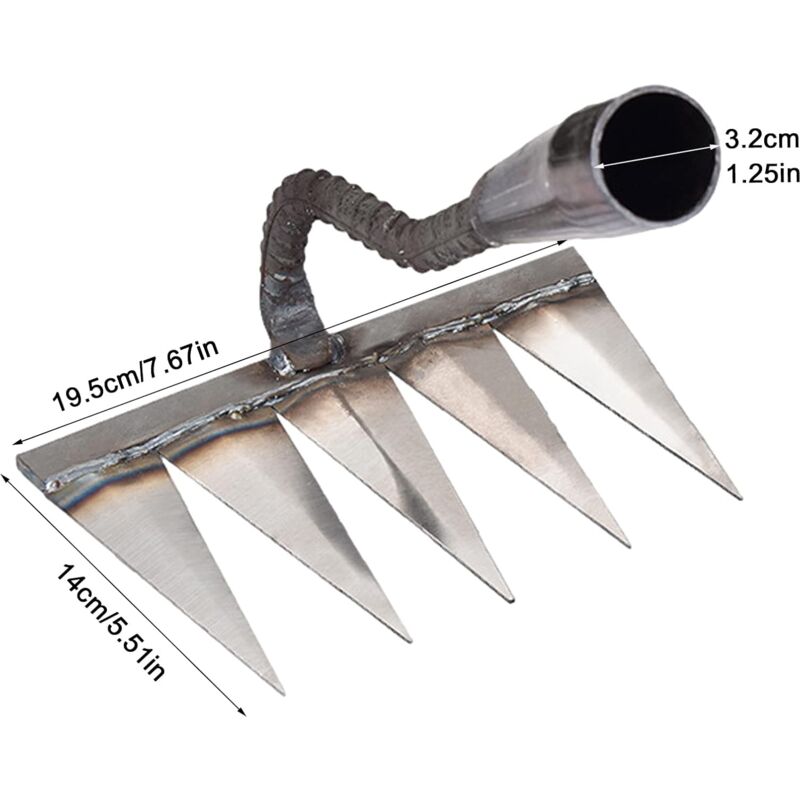 Rastrello per foglie, rastrello da giardino, resistente, per prati,  regolabile a 25 denti, robusto rastrello da cortile in metallo per  defogliazione