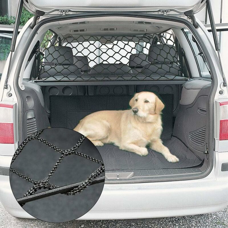 MINKUROW Barriera per cani per auto Protezione per cani Rete per auto  Isolamento Rete per bagagliaio posteriore Barriera Rete di sicurezza per  animali domestici Rete di sicurezza Excite