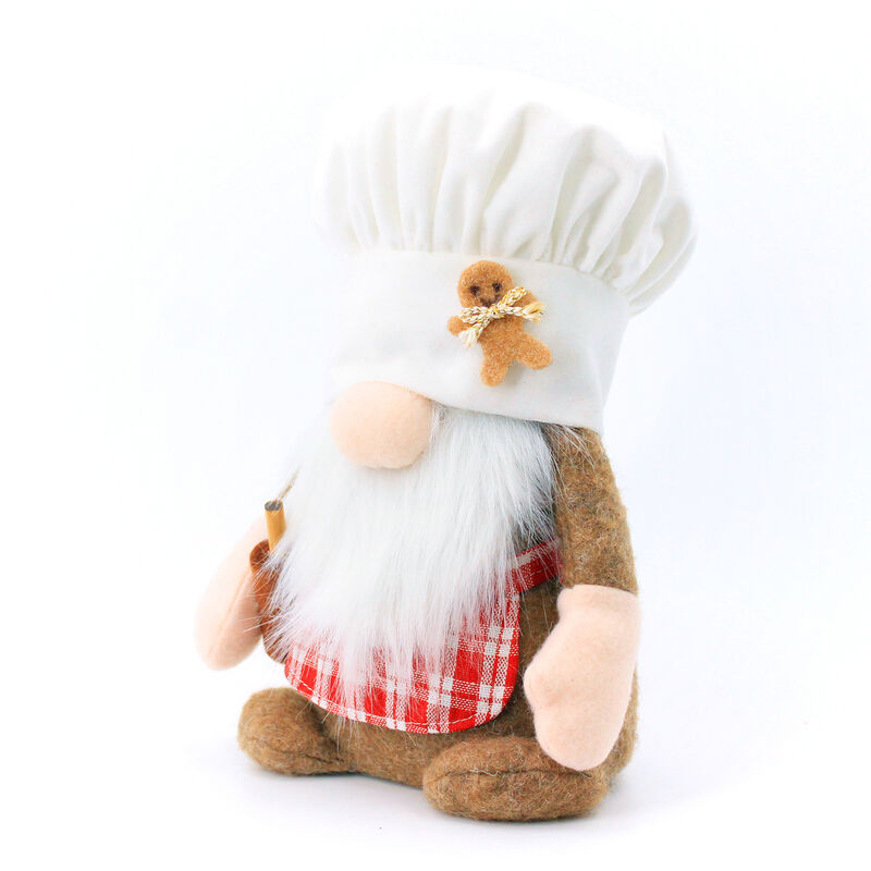 MINKUROW Gnome Chef Decorazione Natalizia Bambola Senza Volto Omino Di Pan  Di Zenzero Ciondolo Ornamento Regalo Di Festa Per-B