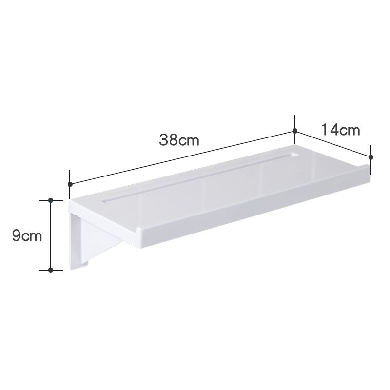 MINKUROW Scaffale Da Bagno In Plastica Senza Perforazione Portaoggetti Per  Doccia Autoadesiva Antiruggine Per Sapone Per Shampoo, Bianco, 38x14x9 Cm