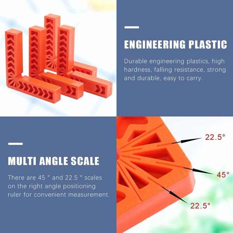 MINKUROW Set Di 4 Quadrati Di Posizionamento A 90 Gradi 150 Mm Per La  Lavorazione Del Legno, Cornici, Scatole, Armadi O Cassetti, Righello Ad  Angolo Retto Tipo L, Strumento Da Falegname (150 Mm)