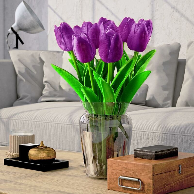 Tulipano Fiore Feltro traforato viola decorazioni fai te cm 4 Fiore  decorativo