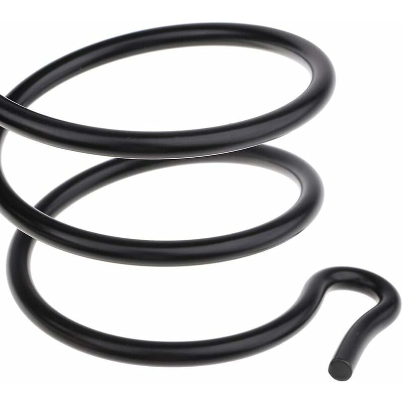 MINKUROW Supporto Professionale Per Asciugacapelli Da Parete Supporto Per  Mensola Appendiabiti Cestino Organizer Per Piastra Per Capelli Con Due Fori  Spirale Nera