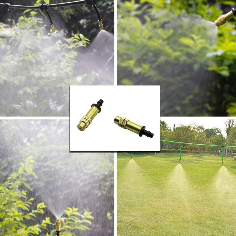 20 Pezzi Ugelli di Nebulizzazione Regolabili, Irrigatori di Irrigazione in  Ottone, Ugello Atomizzatore Irrigatori a Goccia Ugello in Ottone per  Irrigazione di Serra/Giardino/Prato