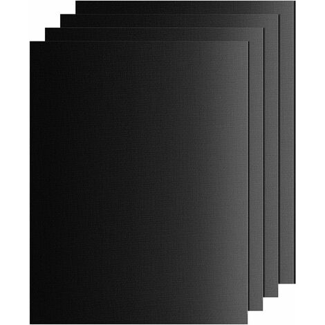 MINKUROW Set di 4 Tappetini da Forno per Barbecue - 40 x 33 cm - Tappetino in Teflon, Antiaderente Senza Pfoa - Resiste a Temperature Fino a 260°C (1/5)
