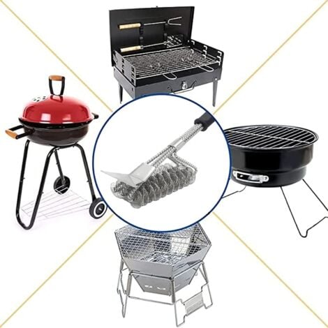 MINKUROW Spazzola per Barbecue, Spazzola per Raschietto per Griglia per  Barbecue, Spazzola per Pulizia per Barbecue