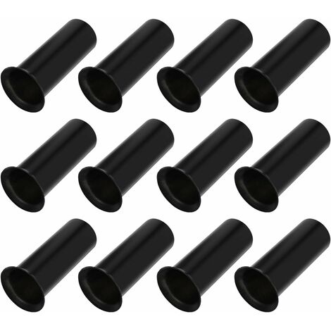 MINKUROW Copricandela per lampadario a lume di candela 12 pezzi Copribocca in metallo nero Coprilampada per illuminazione a candelabro con candelabro Candelabro (30x80mm) (1/5)