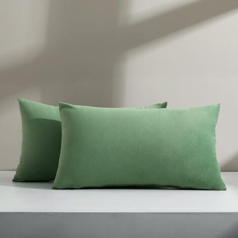 MINKUROW Fodera per Cuscino 30x50 per Decorazione Camera da Letto Giardino Soggiorno Casa Letto Sedia Set di 2 Fodere per Cuscini per Divano per Poltrona Relex Ufficio Tinta Unita Scandinavo Durevole (1/5)