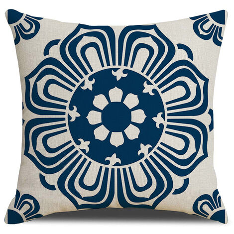 MINKUROW 2 Fodere per Cuscini 45 x 45 cm, Federa Decorativa Quadrata Federa per Cuscino Divano Colorato Stampato Motivo Geometrico Colorato Mingon Cotone Lino Decorazione Domestica per Camera da Letto (1/5)